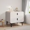 Mesita de noche de almacenamiento minimalista italiana E1 ecológica completamente montada 40 de ancho pequeña estilo crema necesita instalar las cuatro patas usted mismo