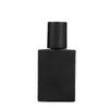 F092B Botella Dispensadora de Perfume Elegante Portátil 30ml Botella de Spray de Vidrio Botella Vacía Cuadrada Tapa de Nogal Haya
