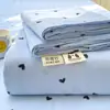 Juego de Tres Piezas de Sábana y Funda Nórdica de Gasa de Doble Capa Clase A, Sábana de Dormitorio de Gasa Ultrarresistente para el Verano, Juego de Tres Piezas de Sábana de Gasa Arrugada Amigable con la Piel