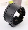 Fábrica punk venta directa estilo retro europeo y americano pulsera punk de piel de vaca pulsera tejida joyería Yiwu pulsera de cuero genuino