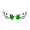 Brinco Yihua Asa de Anjo Colorida de Diamante do que Asa Dupla Voando Asa de Anjo Simples Elegante Brincos de Celebridade da Internet