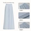 Roupas Femininas de Seda Laranja # Verão Preguiçoso Bf Calça Casual Xadrez Azul para Mulheres Cintura Baixa Solta Wide-Leg Calça de Caminhada