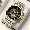 Reloj para hombre de ocho años de tienda, fábrica directa, resistente al agua, luminoso, diseño hueco, personalidad, tendencia de moda, reloj para hombre