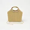 Bolsas Tejidas de Moda Europeas y Americanas Transfronterizas, Bolsos de Fiesta para Dama, Bolsos Cruzados Sencillos con Cadena, Bolsos de Viaje para Mujer, Bolsos de Mano