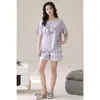 Nuevo Modelo 2026 de Pijama para Mujer con Copas Integradas, Conjunto de Verano de Manga Corta que se Puede Usar Afuera, Ropa de Casa de Verano Todo en Uno