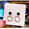 Pendientes Personalizados Chapados en Plata 925, Diseño de Alta Gama, Lujo Ligero, Pendientes Geométricos de Círculo para Celebridades de Internet, Joyería para Orejas de Mujer