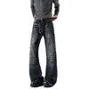 Calça Casual de Barra Reta com Leve Flare para Uso Transfronteiriço em Edifícios Altos, Nova Coleção Primavera e Outono de Marca Moderna, Jeans Moderno para Jovens Bonitos