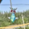 Anillo de Ballena Estrella de Vidrio Degradado Colgante DIY Colgante de Vidrio Hecho a Mano Collar Accesorios de Vidrio Transparente Degradado Regalo