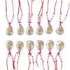 Colgante de cuerda roja con forma de dólar de cristal del zodíaco de 12 hojas de oro para hombres y mujeres, collar para niños, regalo de rata y cerdo para este año de vida