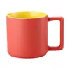 Nuevo Juego de Tazas de Tendencia Nacional Estilo Chino, Taza de Café Colorida con Asa Cuadrada, Taza de Agua de Cerámica Personalizada para Regalos de Vacaciones y de Negocios