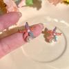Aretes Estrella de Mar de Color 2025 Nuevo Nicho Explosivo Temperamento de Alta Gama Lujo Ligero Estilo Vacaciones Junto al Mar Aretes para Mujer