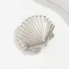 Presilha de Cabelo Concha Estrela do Mar Dourada Estilo Férias Europeu e Americano Casual Clipe de Bico de Pato Metálico Acessório de Cabelo com Elemento Praia Oceano