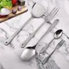 Utensilios de Cocina de Aleación de Aluminio, Espátula para Saltear, Cuchara para Arroz, Tenedor para Carne, Paleta de Cocina, Cuchara de Mesa, Tenedor de Mesa, Cuchara Doméstica, Suministro Directo de Fábrica