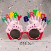 Gafas de Cumpleaños Libro Rojo Pequeño Tono de Sacudida Misma Fiesta Divertidos Accesorios para Fotos Horneado de Pastel Feliz Decoración para Selfies
