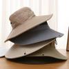 Chapéu de Pescador Bordado de Uma Cor, Chapéu de Rede, Chapéu de Viagem, Chapéu de Sol com Proteção Solar, Aba Larga, Proteção UV, Modelos Masculinos e Femininos