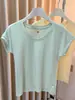 Camiseta de Manga Corta con Cuello en U Estilo Coreano para Mujer, Nuevo Top Versátil de Moda Ajustado para el Verano 2026 con Mangas Volantes Juveniles