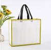 Nuevo en stock bolsa no tejida recubierta bolsa de compras portátil para ropa bolsa para llevar bolsa de estudio bolsa imprimible con logo