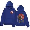 Sudadera con capucha estampada con diseño de marca de moda y elemento japonés es simple y versátil