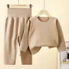 Conjunto de Ropa de Otoño Jingqi Baby De Rong para Bebé Otoño e Invierno Separado Cintura Alta Ropa Interior Térmica Ajustada Pijama Infantil