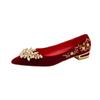 Zapatos de Boda, Zapatos de Novia, Vestido de Boda Xiuhe, Doble Uso, Nuevo Estilo 2026, Tacones Altos Rojos de Punta Estilo Chino para Mujeres Embarazadas