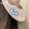 Brinco de liga de titânio F136 coroa olho de cavalo sete prego osso da orelha labial joalheria para piercing corporal titânio G23 fabricantes atacado