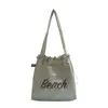 Bolso Estampado con Letras para Mujer de Gran Capacidad en Nylon Bolso de Hombro Casual Versátil Bolso de Mano para Trabajador de Oficina Bolso Cruzado para Mujer
