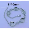 Plata S925 Soporte Vacío Pulsera de Cobre Blanco Puro Soporte Vacío Chapado en Platino Procesamiento de Incrustación de Piedras Preciosas Fábrica DIY Leidezhu