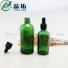 Botella de Vidrio Verde a Prueba de Luz Jingtuo de Guangzhou con Gotero de Punta de Goma 10ml Botella Dispensadora de Líquido Esencial Venta al por Mayor Personalizada