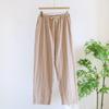 Calças Finas de Casal para Primavera e Outono Fio Duplo de Algodão Tingido em Fio Gaze Calças de Casa plus size Calças Casuais Calças para Ar Condicionado