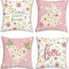 Nueva Funda de Almohada de Pascua Amazon Decoración Festiva Cojín de Sofá Cojín de Asiento Funda de Almohada con Estampado de Letras