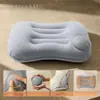 Inflado por presión, conveniente, engrosado, almohada cuadrada que protege la cintura, almohada de viaje, almohada portátil para siestas, almohada para siestas de oficina