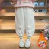 Calças de Lã Forradas para Meninas Calças Grossas de Inverno para Crianças 2025 Novas Estilosas da Moda Calças de Moletom para Bebês Calças Longas Casuais para Meninas