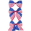 Niños europeos y americanos impresión transfronteriza arcoíris horquilla de lazo venta caliente corbata de lazo a rayas accesorios para el cabello de niña tocado lazo 3 piezas