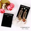 Tarjeta para aretes de terciopelo de punto azul oscuro PVC terciopelo gancho se puede colgar aretes traseros empaque de exhibición de aretes tarjeta