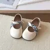 Zapatos Mary Jane de Ballet Francés para Bebé 2026 Primavera/Verano Nuevos Zapatos de Cordones con Lazo para Niña Boca Baja Zapatos Pequeños de Cuero
