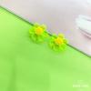 25 Colgante para Teléfono Móvil Llavero Hecho a Mano de Doble Capa Estilo Coreano Parche Color Fluorescente Transparente Flor Sonriente Accesorios DIY