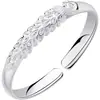 Pulsera Pirencheng de Plata Pura Pavo Real para mujer 9999 Heritage Silk estilo étnico retro pulsera abierta joyería de plata
