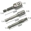 Broca de impacto haste hexagonal adaptadores de soquete de haste de extensão 1/4 3/8 1/2 polegada broca de cabeça quadrada