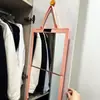 Espejo de cuerpo entero portátil de fieltro al por mayor, espejo de tocador plegable de pared, espejo de mano para guardar, adecuado para dormitorios y uso doméstico, personalizable