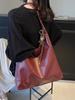 Bolso Transfronterizo Estilo Lazy para Mujer de Gran Capacidad 2024 Nuevo Otoño e Invierno Retro Casual Bolso de Hombro Bolso Tote de Alta Gama