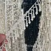 Cruz de Encaje con Cuentas Hecha a Mano Borla Perla de Imitación DIY Iluminación Dinastía Han Falda de Escenario Cortina Cuello Ropa de la Dinastía Han