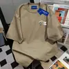 Camiseta Redonda de Manga Curta com Estampa Divertida de Desenho para Mulheres Moda Verão 2025 Versátil Estilo Casal Top Oversized