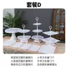 Arranjo de Aniversário Decorações de Mesa de Sobremesas Prateleira de Exibição de Casamento Europeu Mesa de Frutas Bandeja de Plástico para Bolo Suporte para Lanches