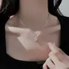 Popular Collar de Estrella de Cinco Puntas Tridimensional de Diamantes Completos para Mujer, Exquisito y Moderno, Versátil, Gama Alta, Lujo Ligero, Elegante Cadena para Clavícula