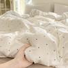 Juego de Cama de Cuatro Piezas para Verano Sábana de Doble Capa de Gasa Funda Nórdica Juego de Cama de Tres Piezas para Dormitorio Nuevo Modelo 2025