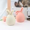 Venta directa en stock molde de silicona de azúcar modelo de conejo de Pascua molde de decoración de vela de aromaterapia de conejo de orejas plegables tridimensional 3D