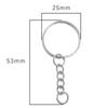 Atacado 25/30mm Argola de Chave Pendente Corrente de Quatro Seções Fecho Lagosta Olho de Ovelha Acessórios para Joias DIY Material Artesanal Argola de Chave