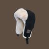 Gorro femenino de invierno con forro polar grueso y cálido para coche eléctrico, ciclismo al aire libre, protección para los oídos, resistente al viento, a prueba de frío, sombrero Lei Feng del noreste
