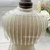 Fita de Renda com Miçangas Cristalizada e Borla Gota d'Água 10cm Feita à Mão para DIY Hanfu Cortina Luminária de Mesa Acabamento de Saia Acessórios