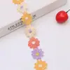 Accesorios de flores pequeñas de encaje de colores hechos a mano, encaje lateral con ropa, cortina, bordado, tela, material decorativo